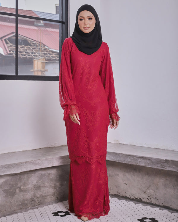 INTAN KURUNG - BURGUNDY